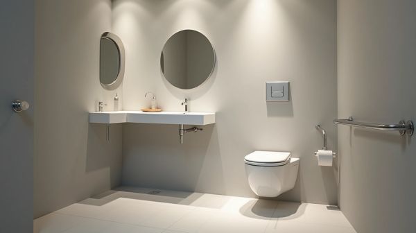 Douche, lavabo, WC : les bonnes dimensions pour une salle de bain PMR