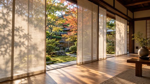 Les avantages des panneaux japonais en voile transparent